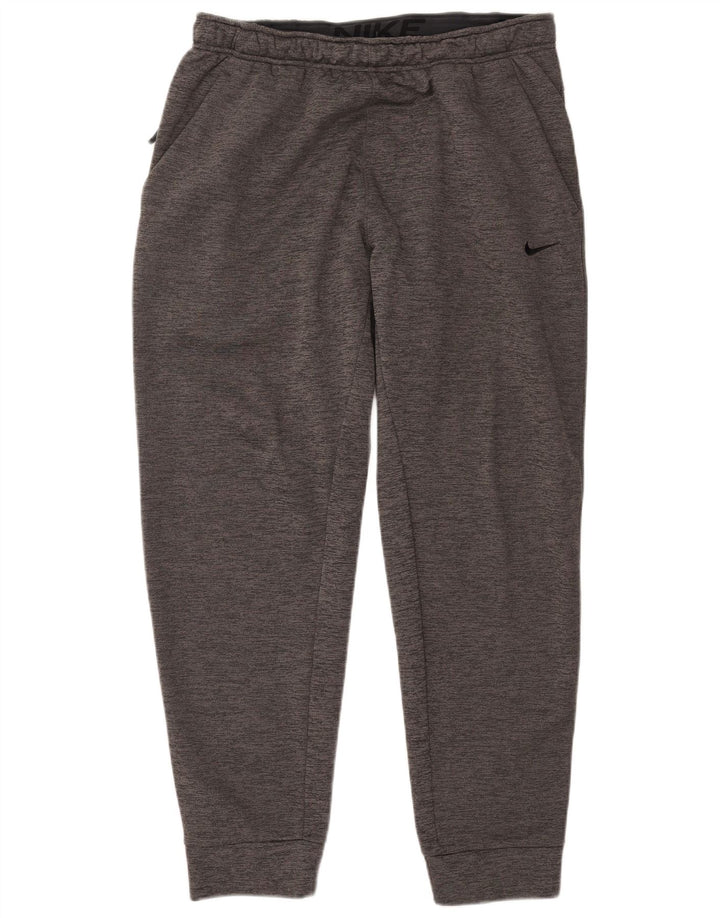 Męski dres z kapturem Nike Therma-Fit, duży, szary, nakrapiany poliester