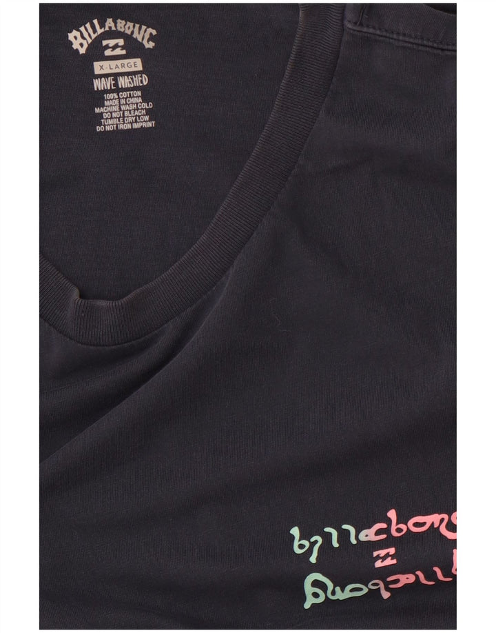 Męska koszulka z grafiką BILLABONG, góra XL, granatowa, bawełniana