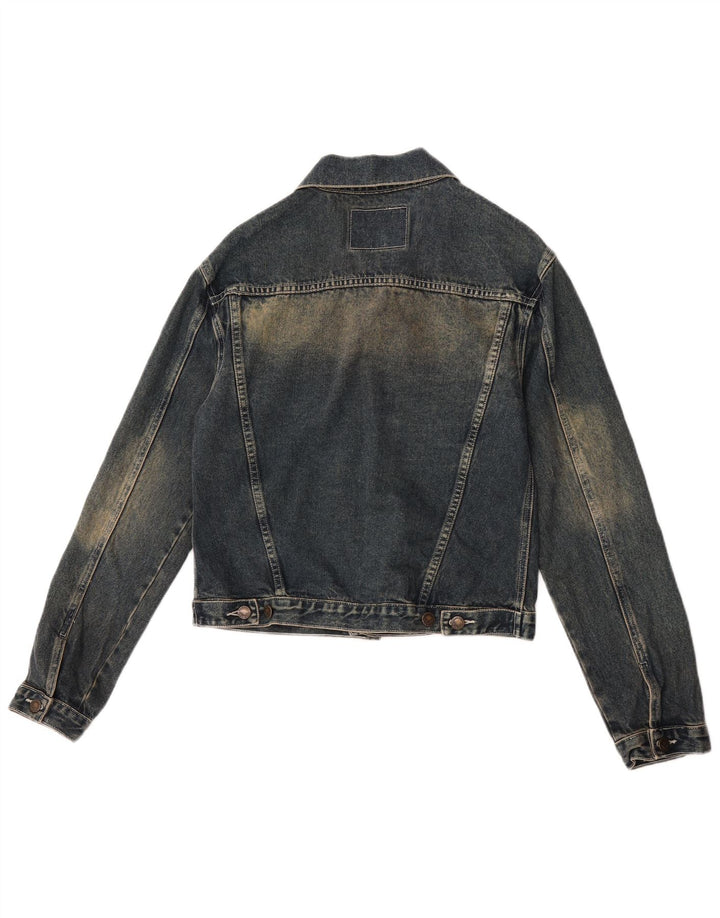 Damska kurtka dżinsowa vintage UK 14, średnia, granatowa, bawełniana