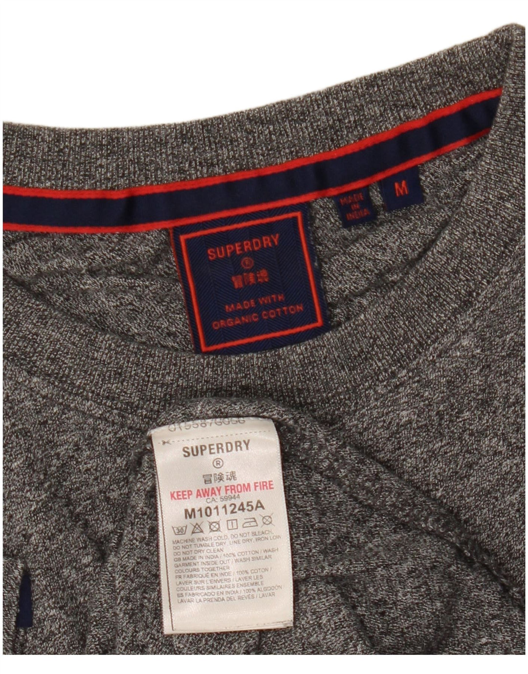 T-shirt męski Superdry Średnio szary, bawełniany nakrapiany