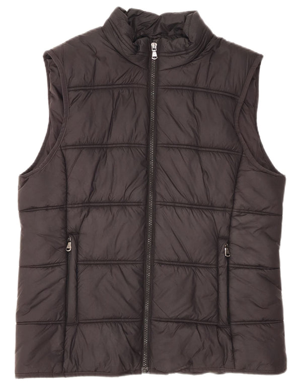 Damska wyściełana kamizelka Crew Clothing UK 14, duża, czarna, nylonowa