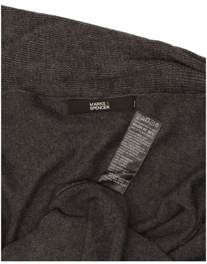 Marks & Spencer Damski długi sweter rozpinany UK 16, duży, szary