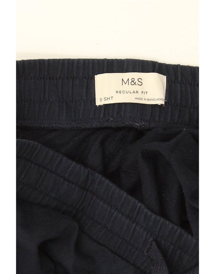 Męskie spodnie dresowe MARKS & SPENCER o regularnym kroju, małe, granatowe