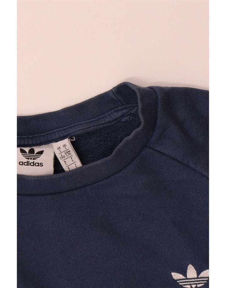 Adidas Męska Bluza Sweter Duża Granatowa Bawełna