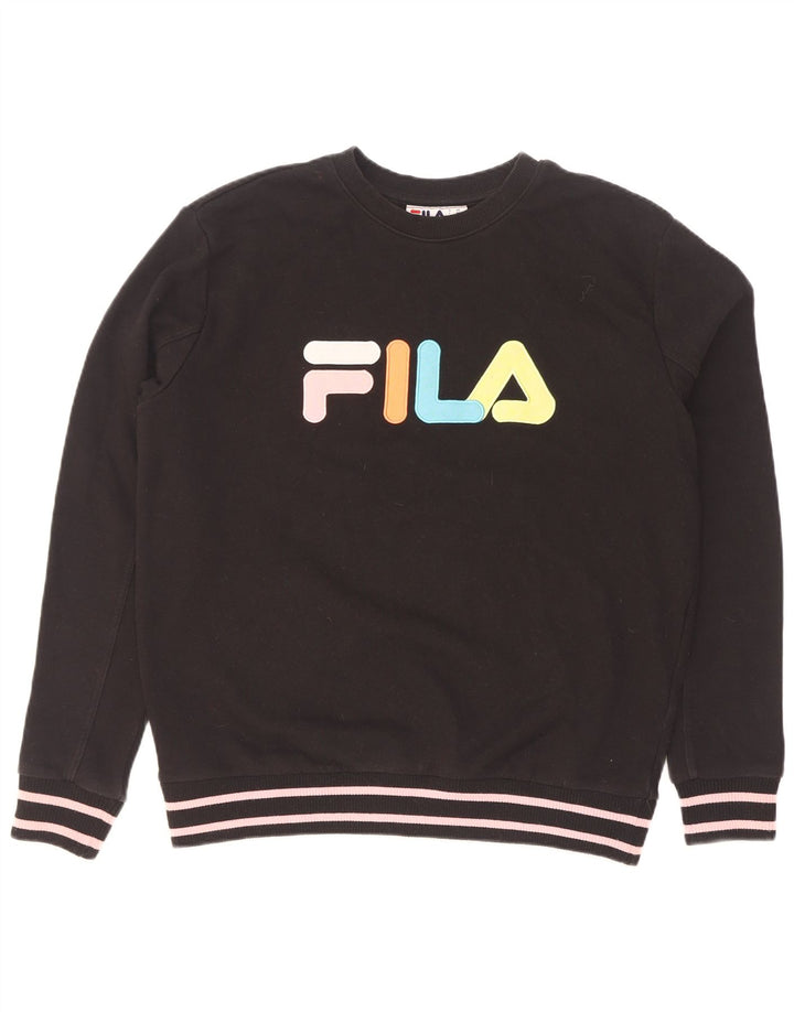 Męska bluza z grafiką Fila, duża, bawełniana w czarne paski