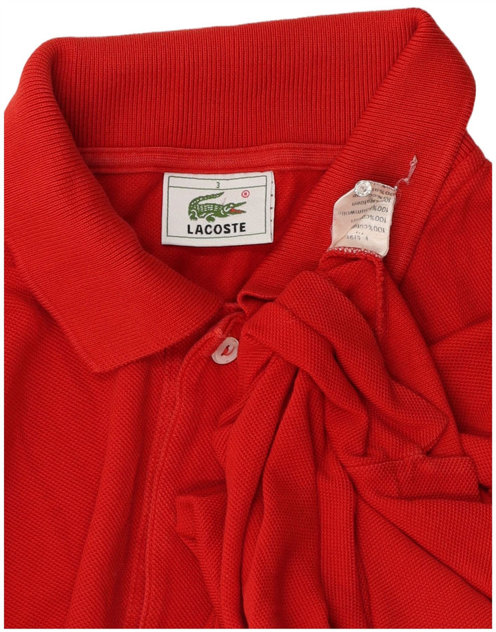 Męska koszulka polo Lacoste, rozmiar 3, mała, czerwona, bawełniana