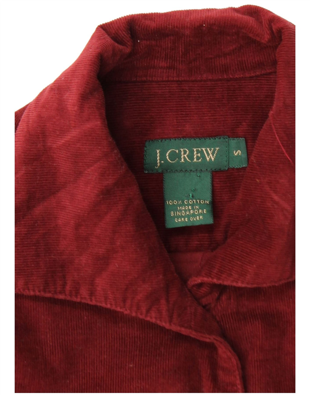 J. CREW Damska koszula oversize ze sztruksu UK 10, mała, bordowa bawełniana