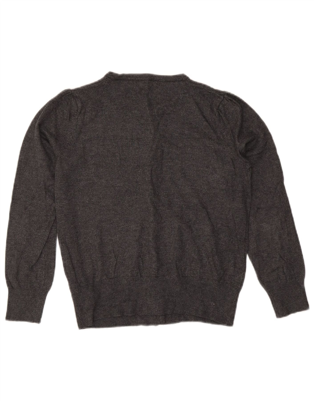 Marks & Spencer Krótki sweter damski UK 14, średnioszary, wiskoza