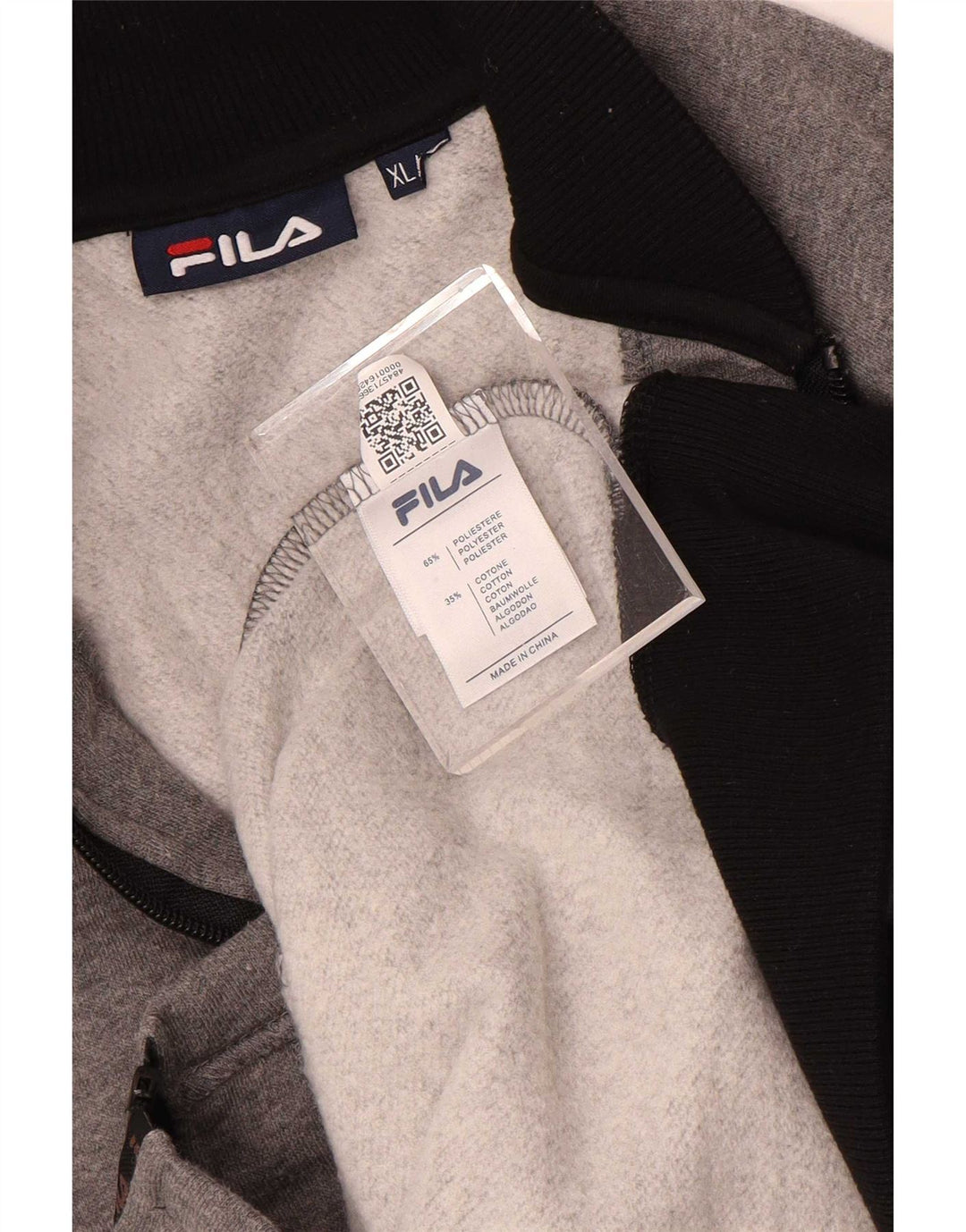 Damska kurtka dresowa Fila o regularnym kroju UK 18 XL w kolorze szarym