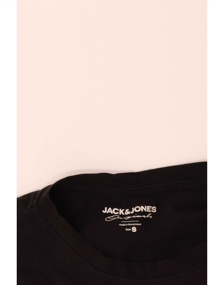 T-shirt męski Jack & Jones, mały, czarny, bawełniany