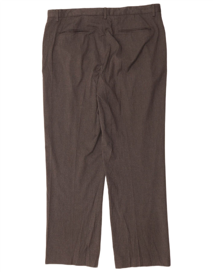 Męskie proste spodnie chino Calvin Klein W36 L32 Szary poliester