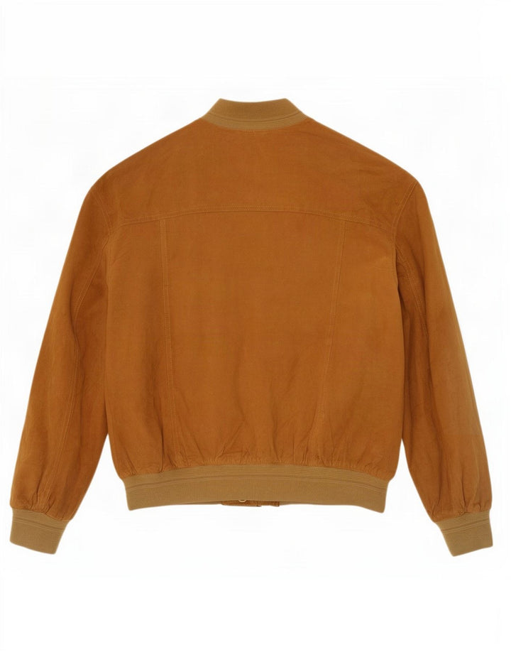 Vintage męska zamszowa kurtka bomber IT 50 duża brązowa skóra