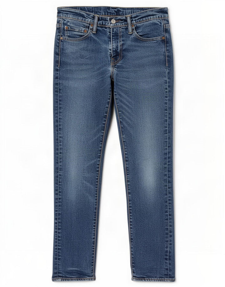 Levi's Męskie jeansy slim W30 L30 Niebieskie bawełniane
