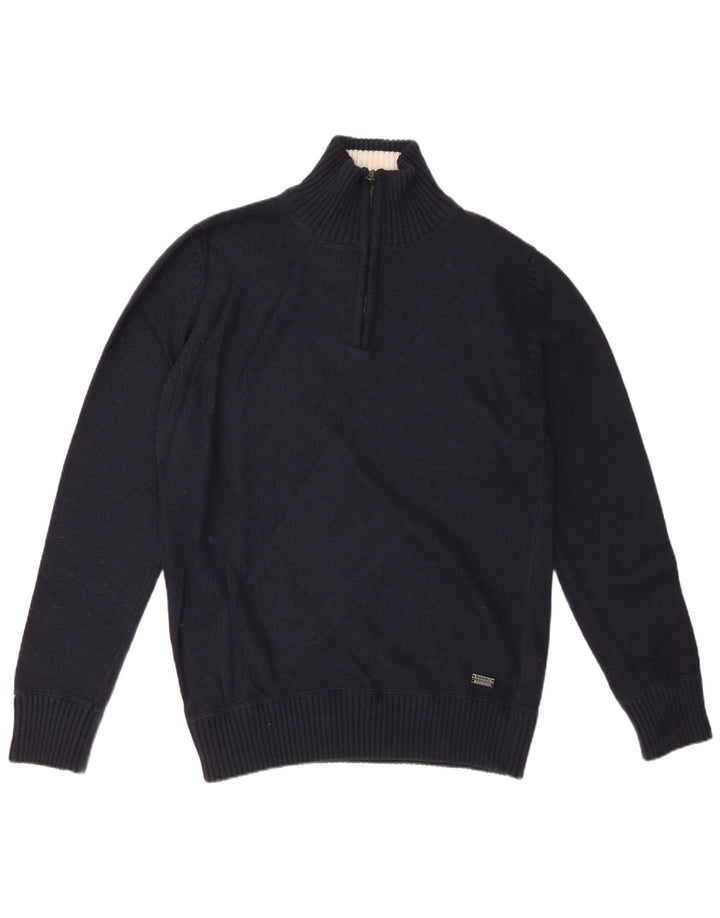 SUPERDRY Męski sweter zapinany na zamek XL, granatowa wiskoza