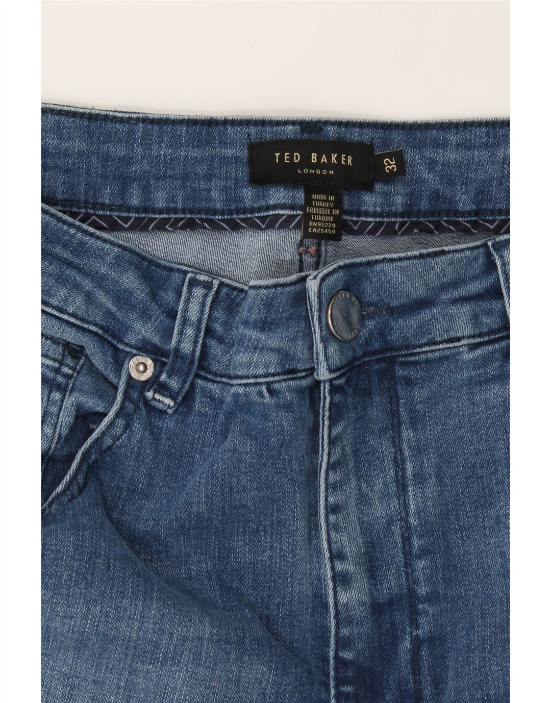 TED BAKER Womens Skinny Jeans W32 L28 Blue Cotton Vintage Ted Baker and Second-Hand Ted Baker from Messina Hembry 