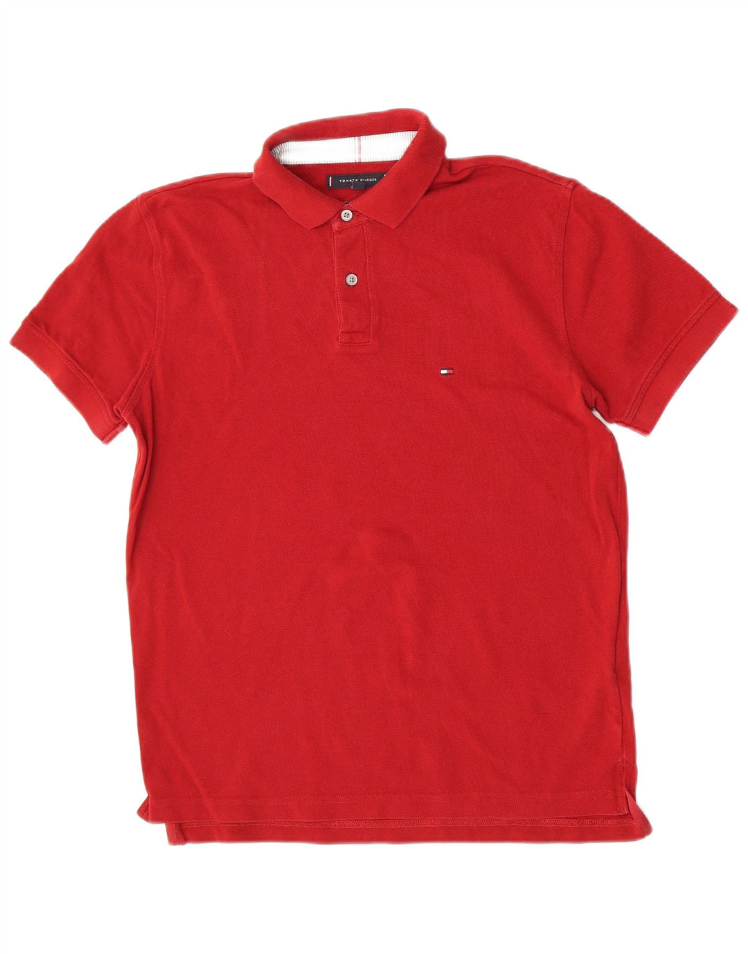 Męska koszulka polo Tommy Hilfiger o regularnym kroju, średnia, bordowa bawełna