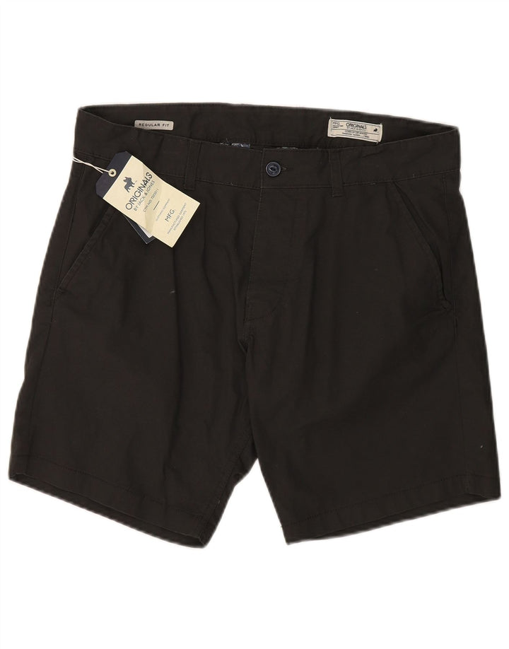 Męskie spodenki chino JACK & JONES o regularnym kroju W36, duże, czarne, bawełniane