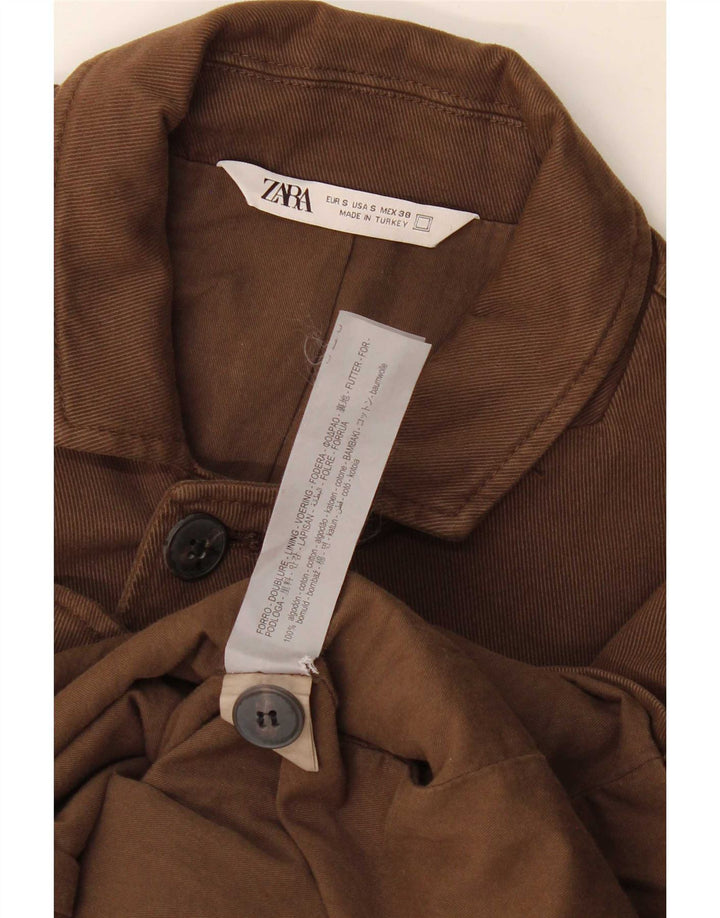 Męska kurtka bomberka Zara UK 36 Small Brown Cotton