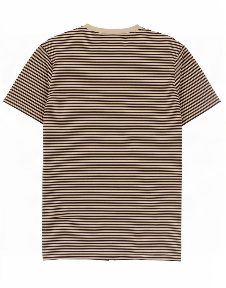 T-shirt męski Fred Perry, mały, biały, bawełniany w prążki