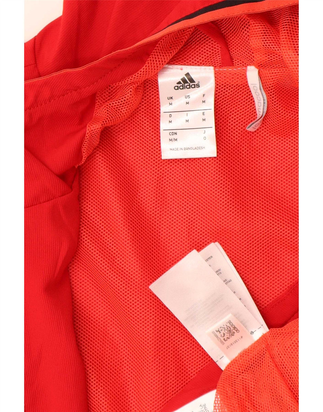 Adidas Męska kurtka przeciwdeszczowa z kapturem Climacool Graphic UK 38 Średni czerwony poliester