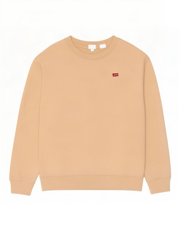 Damski sweter oversize Levi's UK 10, mały, beżowy, bawełniany