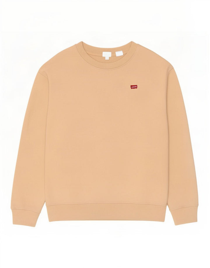 Damski sweter oversize Levi's UK 10, mały, beżowy, bawełniany