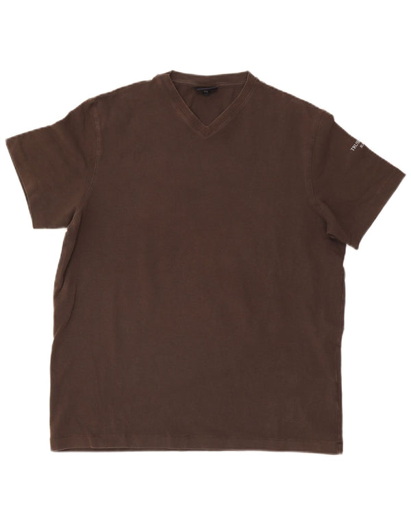 T-shirt męski Trussardi Jeans, 2XL, brązowy, bawełniany