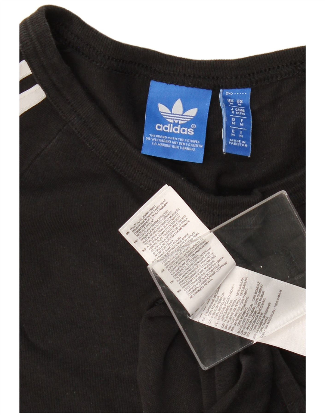 Męski graficzny top ADIDAS z długim rękawem, średnio czarny, bawełniany