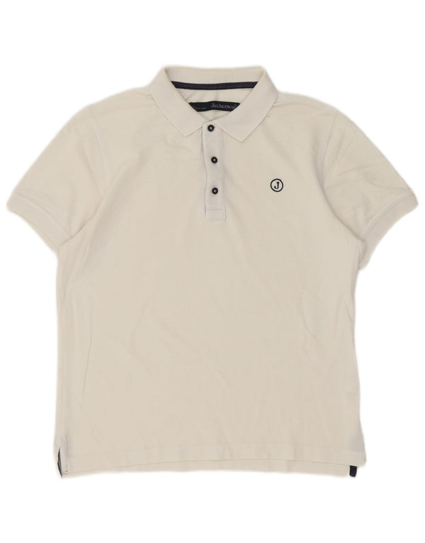 Męska koszulka polo Jeckerson XS, biała bawełna
