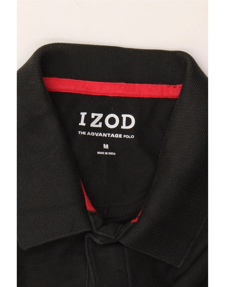 IZOD Mens Polo Shirt Medium Black Cotton Vintage Izod and Second-Hand Izod from Messina Hembry 