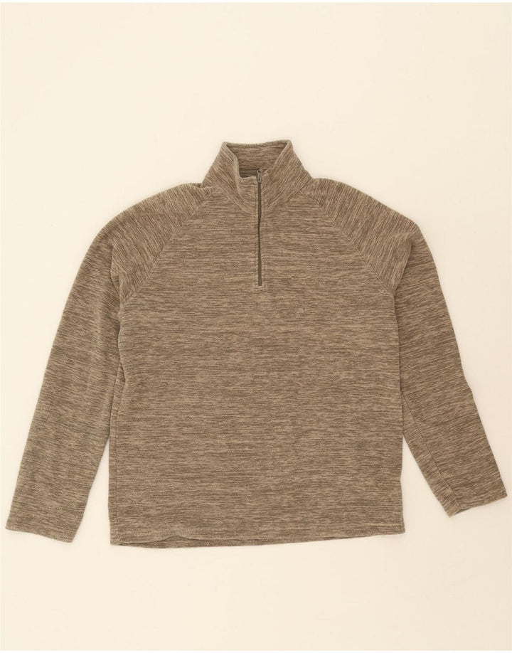 MOUNTAIN WAREHOUSE Mens Zip Neck Fleece Jumper Small Beige Flecked Vintage Mountain Warehouse and Second-Hand Mountain Warehouse from Messina Hembry 