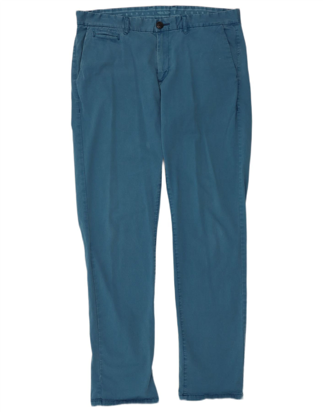 ARMANI EXCHANGE Męskie spodnie typu slim chino W34 L32 Niebieska bawełna