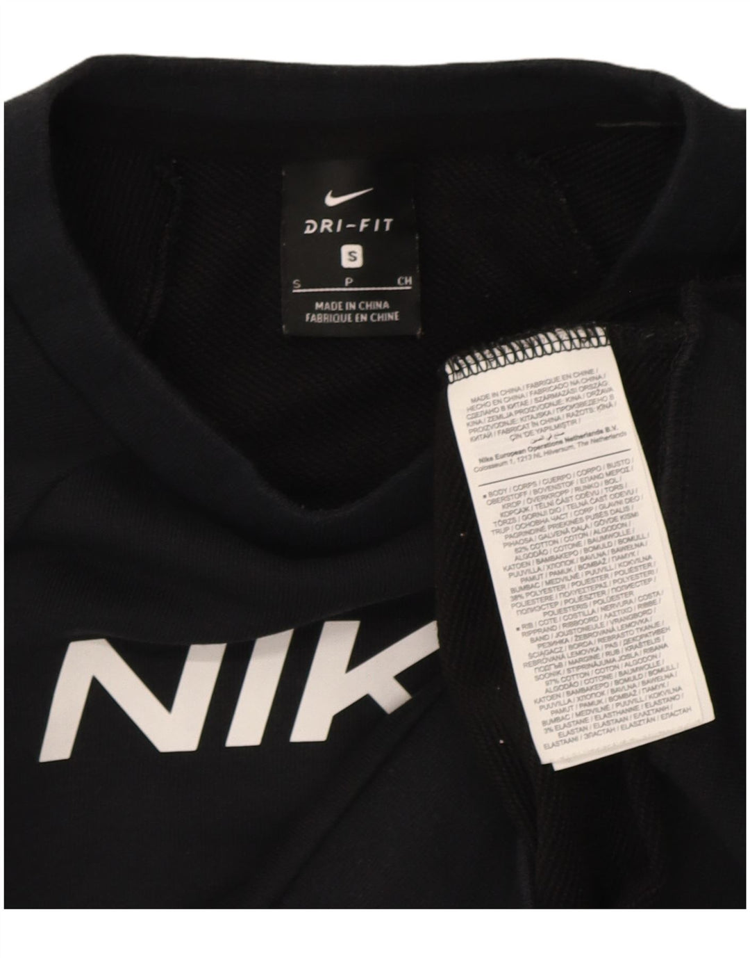 Damska bluza dresowa Nike Crop Graphic Oversize UK 10, mała czarna
