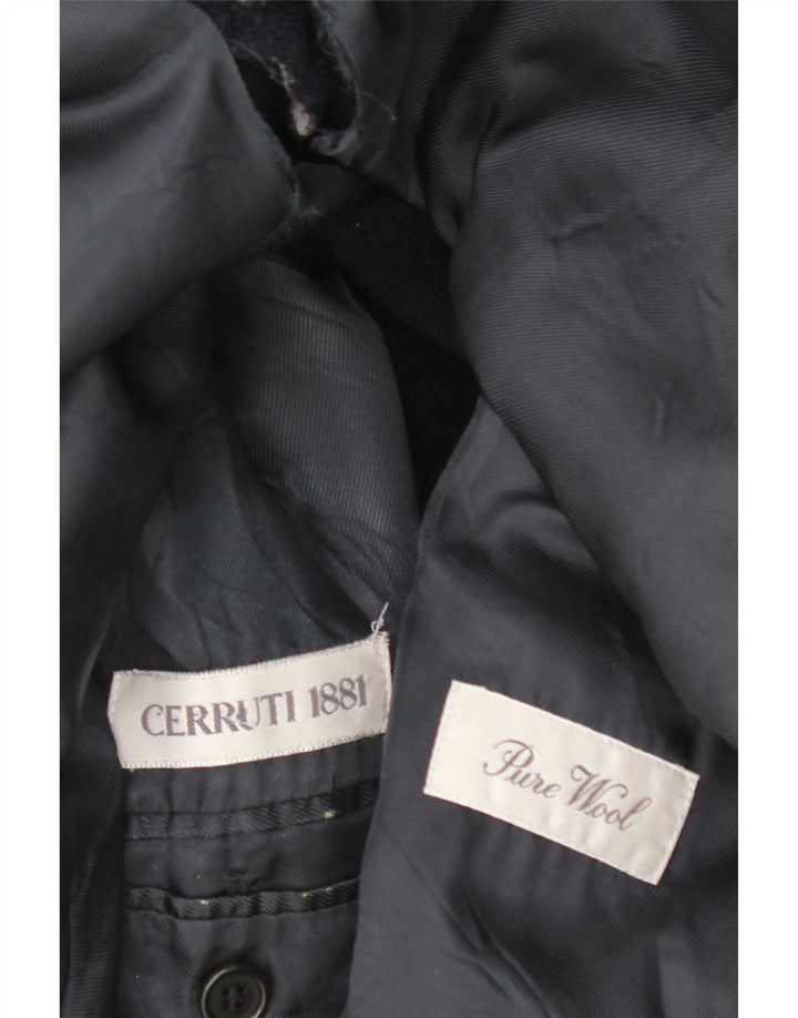 Cerruti 1881 Płaszcz Męski UK 38 Średni Granatowy Wełna Pierwszego Szczytu