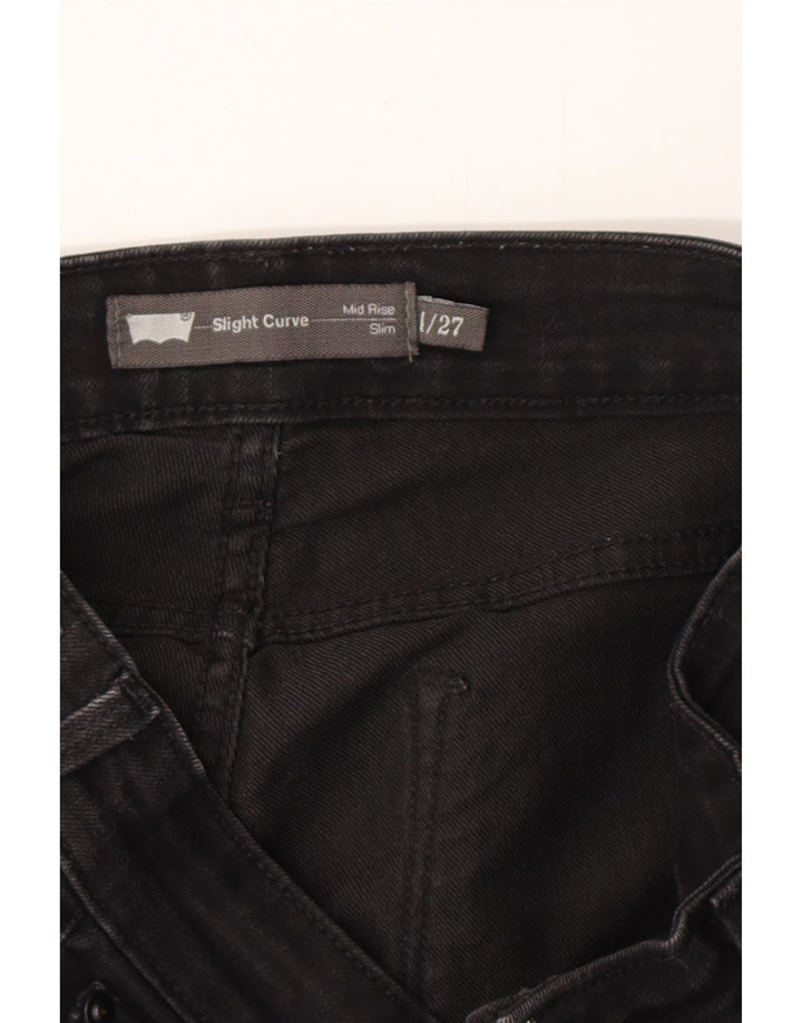 Damskie jeansy LEVI'S o lekkim zakrzywieniu i średnim stanie US 4 małe W27 L27 szare