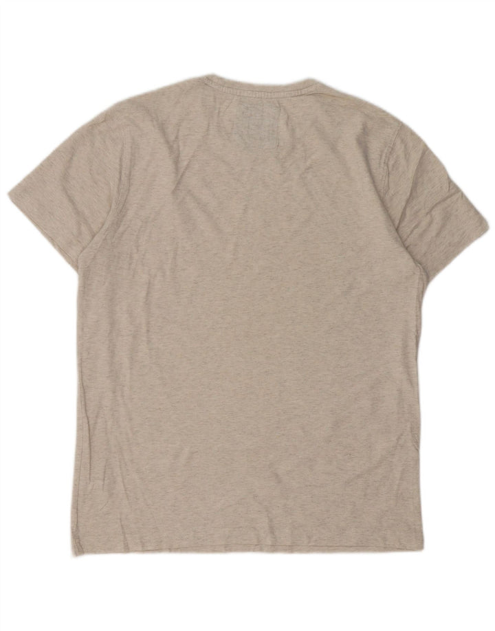 Crew Clothing Męski T-shirt Top Średniej Szarej Bawełny Nakrapianej