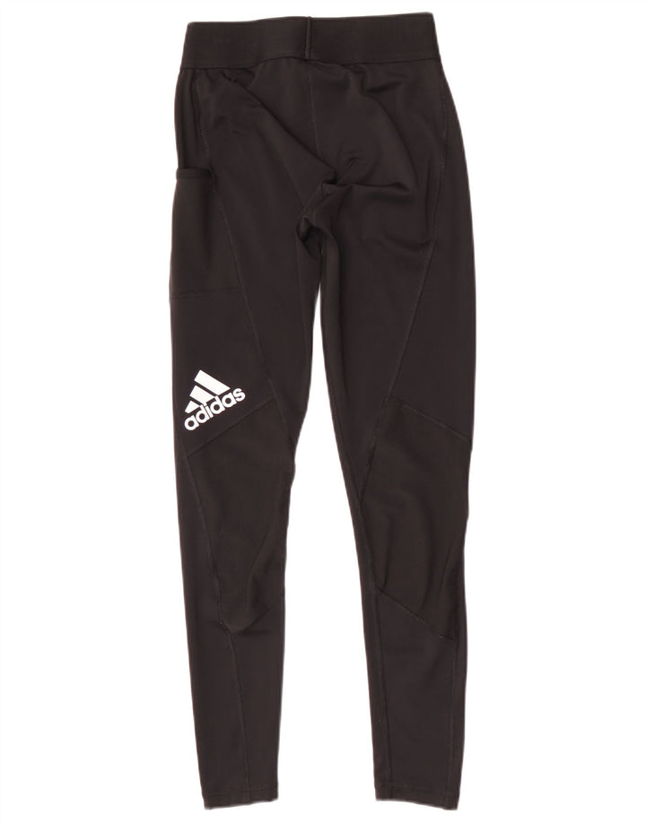 Damskie legginsy adidas Tech Fit Graphic UK 8/10, małe, czarne, poliestrowe