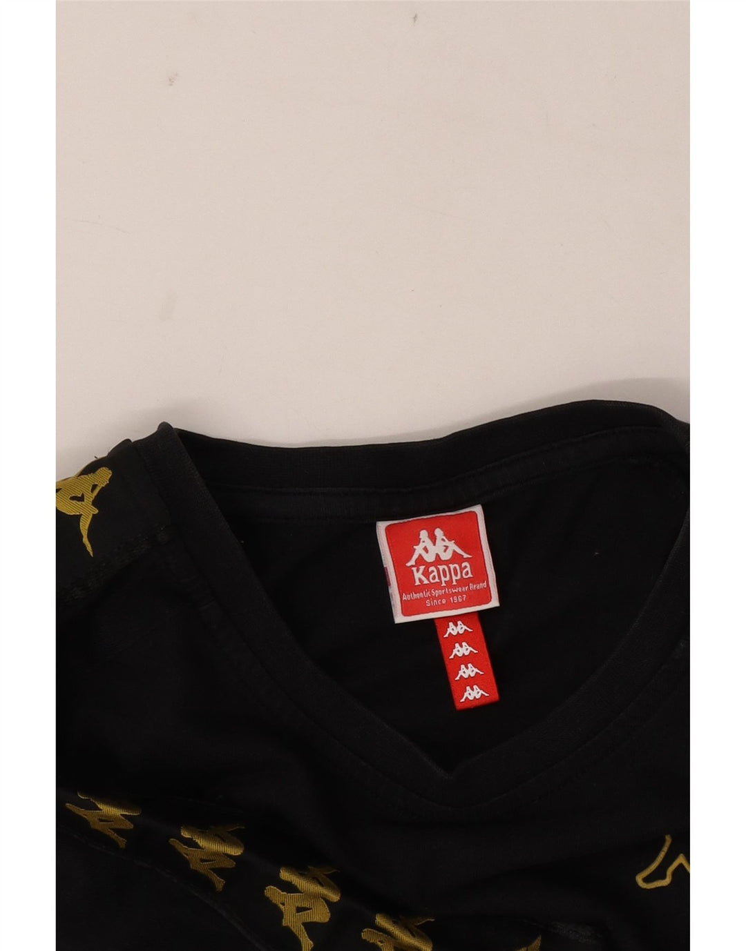 Męski T-shirt z grafiką Kappa, średni czarny