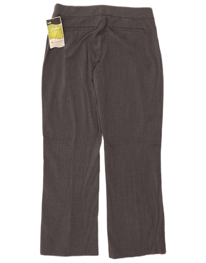 Damskie proste spodnie LEE US 10 Large W31 L28 Szary poliester