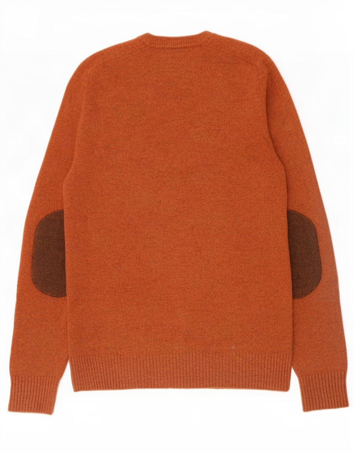 Męski sweter Gap z okrągłym dekoltem, duży, brązowy, z owczej wełny
