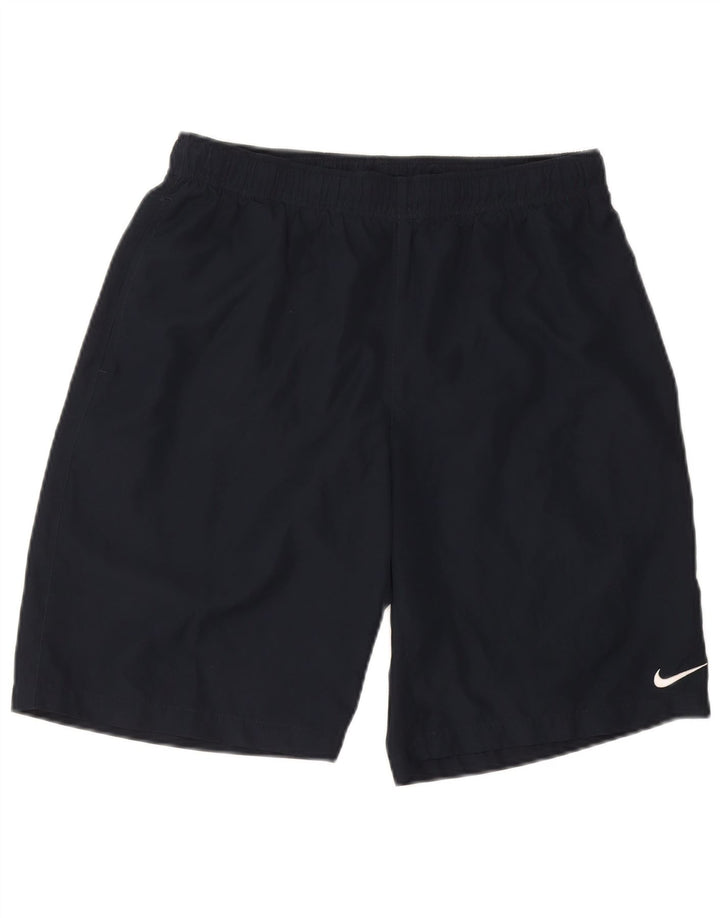 NIKE Mens Graphic Sport Shorts Large  Navy Blue Polyester