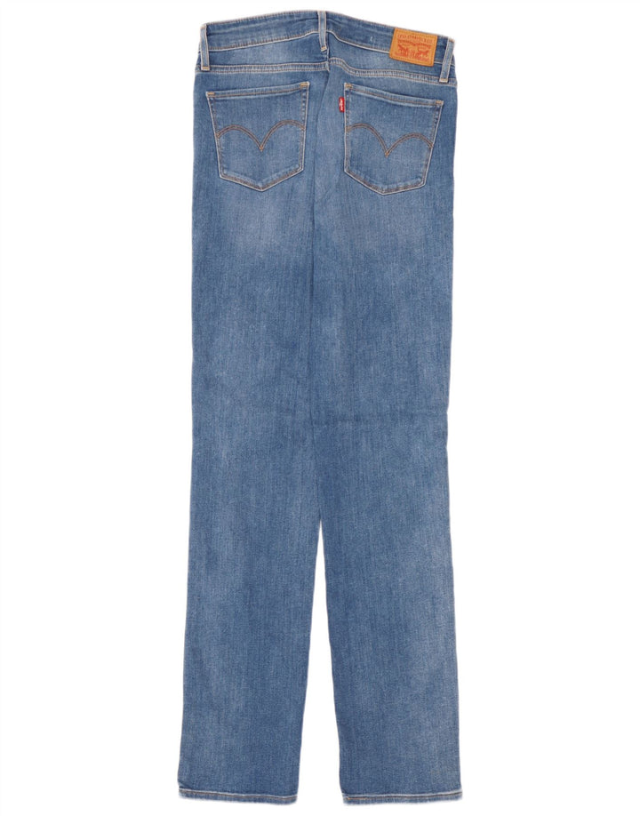 Damskie dżinsy Levi's 714 Straight W28 L32 Niebieskie bawełniane