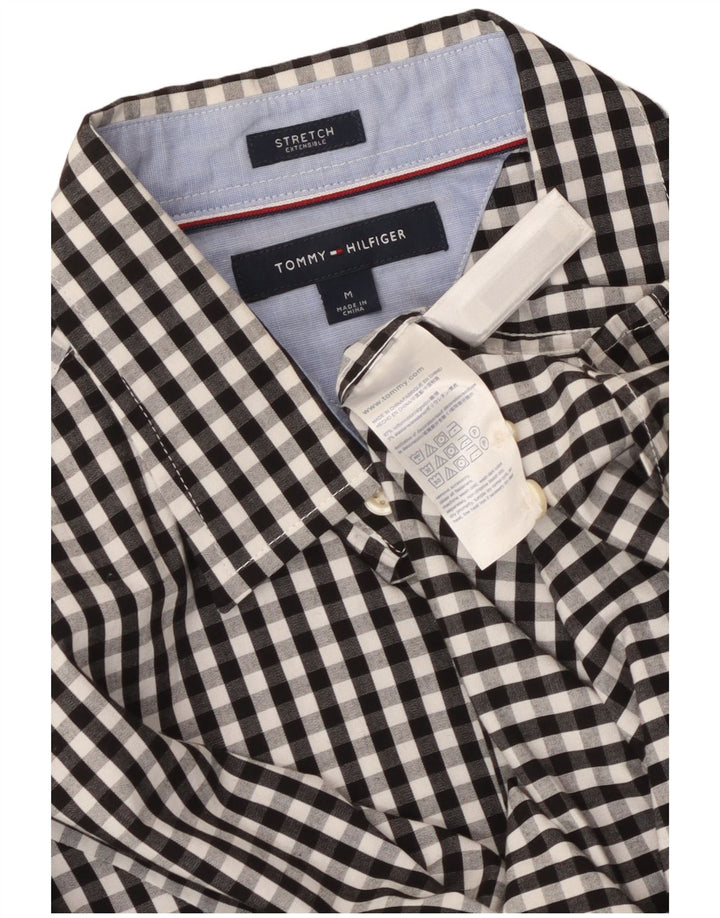Koszula męska TOMMY HILFIGER, średnia czarna bawełniana kratka
