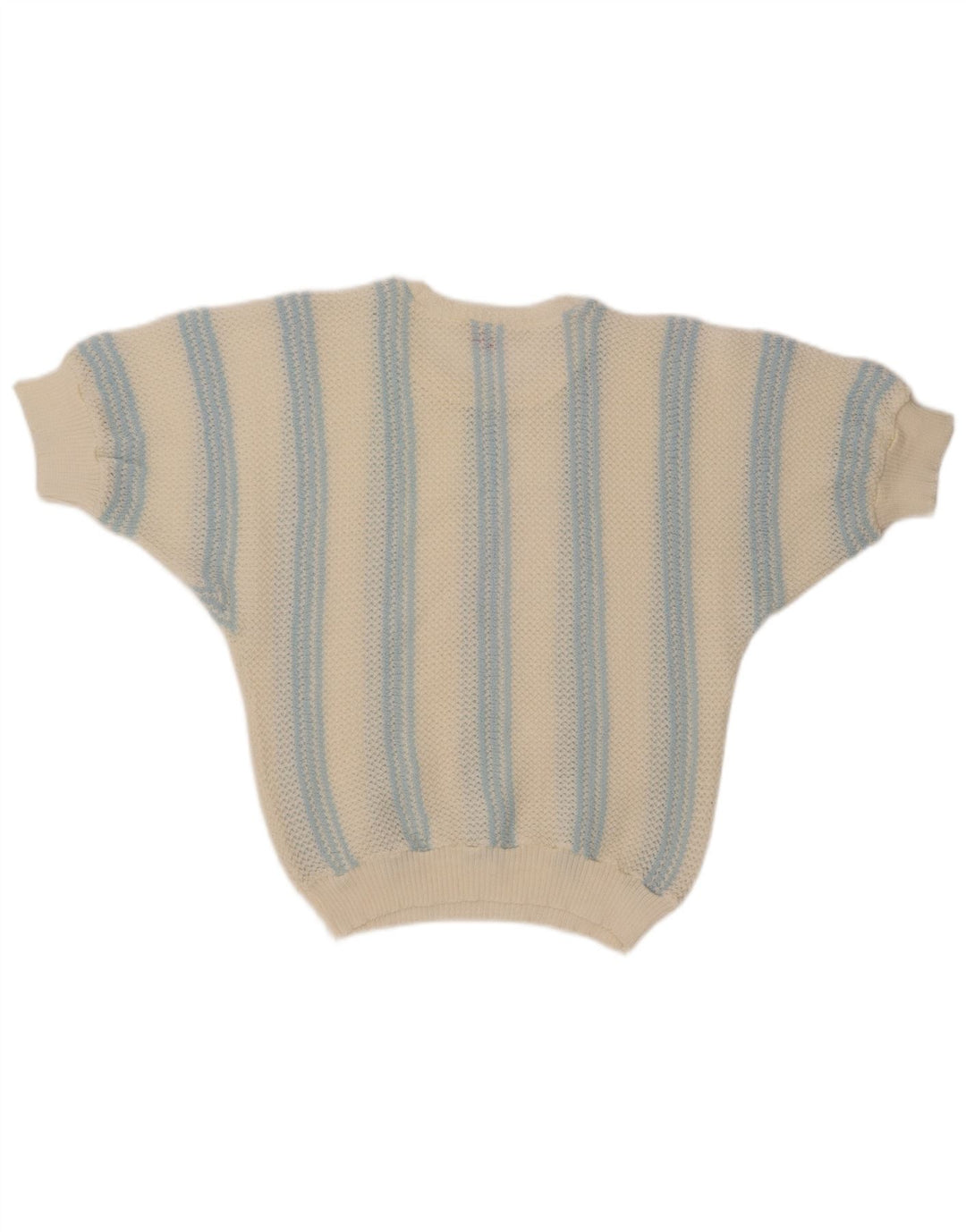 Sweter damski VINTAGE z dekoltem w łódkę UK 12 w średnie białe paski