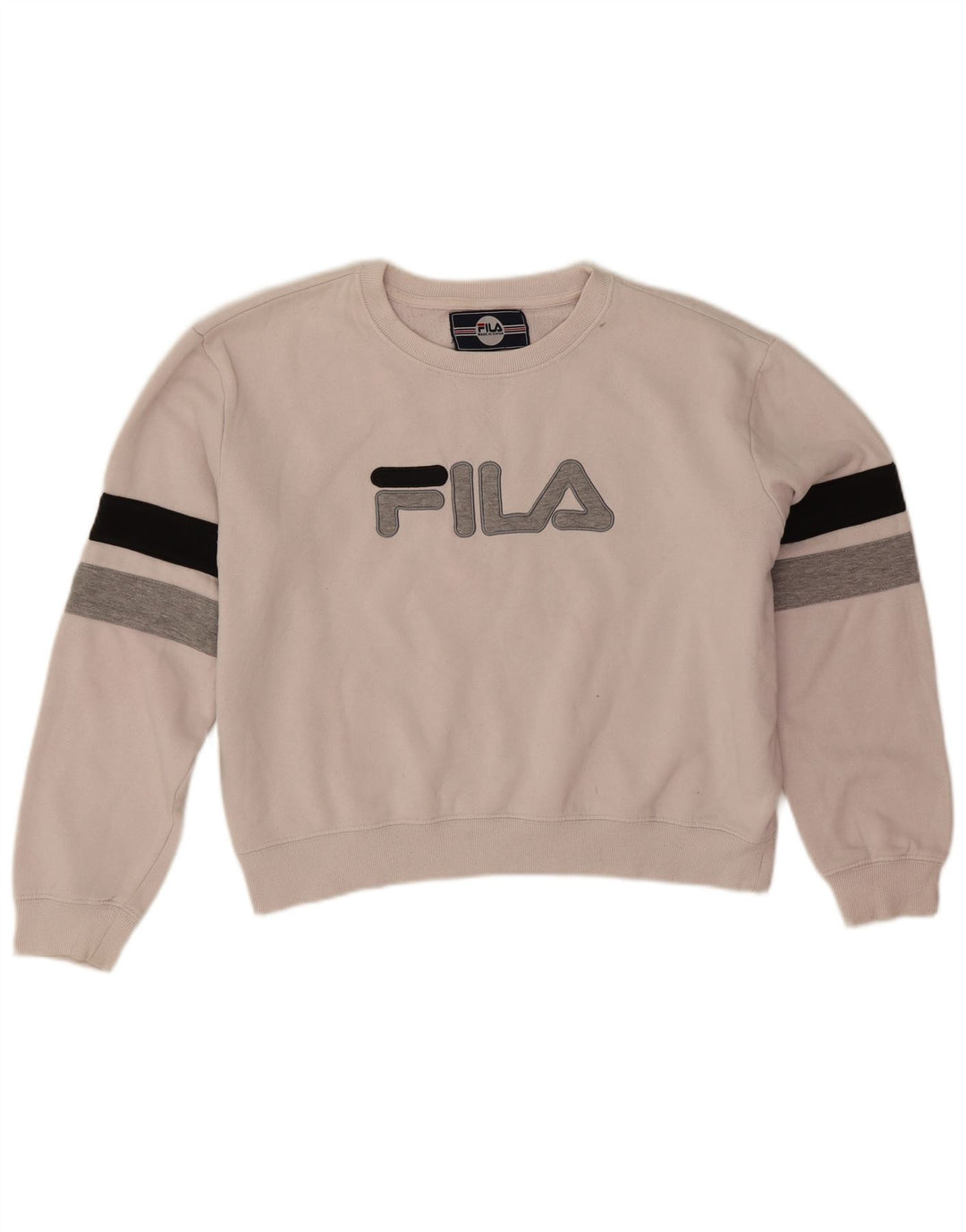 Damska bluza typu oversize typu Crop Fila UK 16, duża w kolorze złamanej bieli
