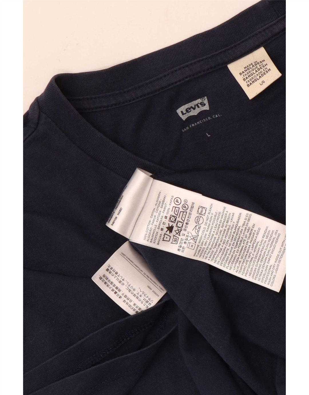 Męski T-shirt Levi's Top, duży, granatowy, bawełniany