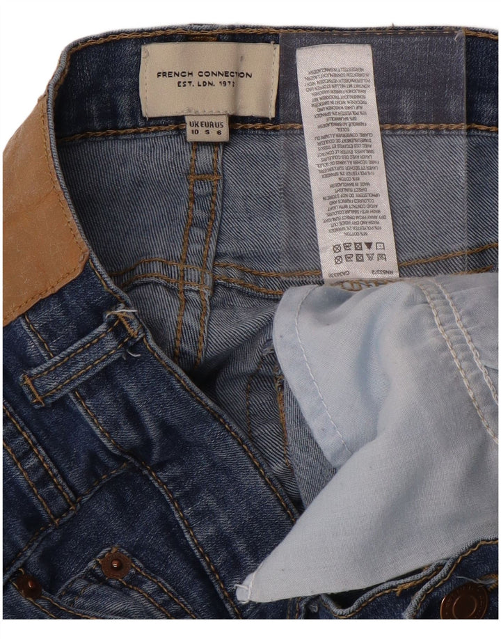 FRENCH CONNECTION Damskie jeansy skinny UK 10 Small W28 L29 Niebieska bawełna