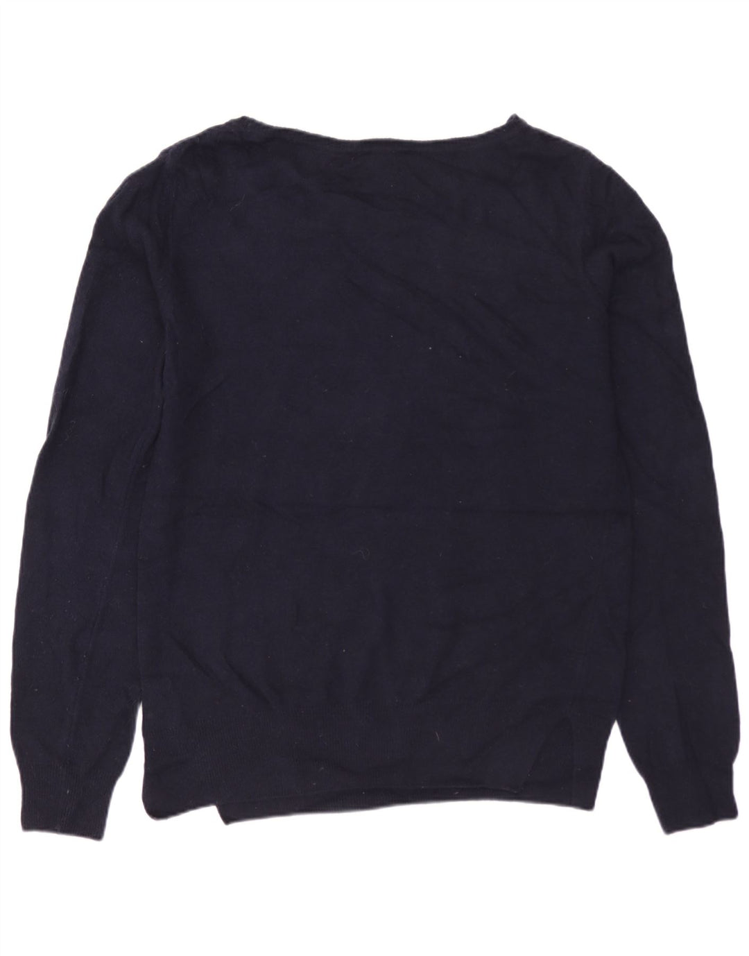 Damski sweter BARBOUR z graficznym dekoltem w łódkę UK 10, mały, granatowy, wełniany