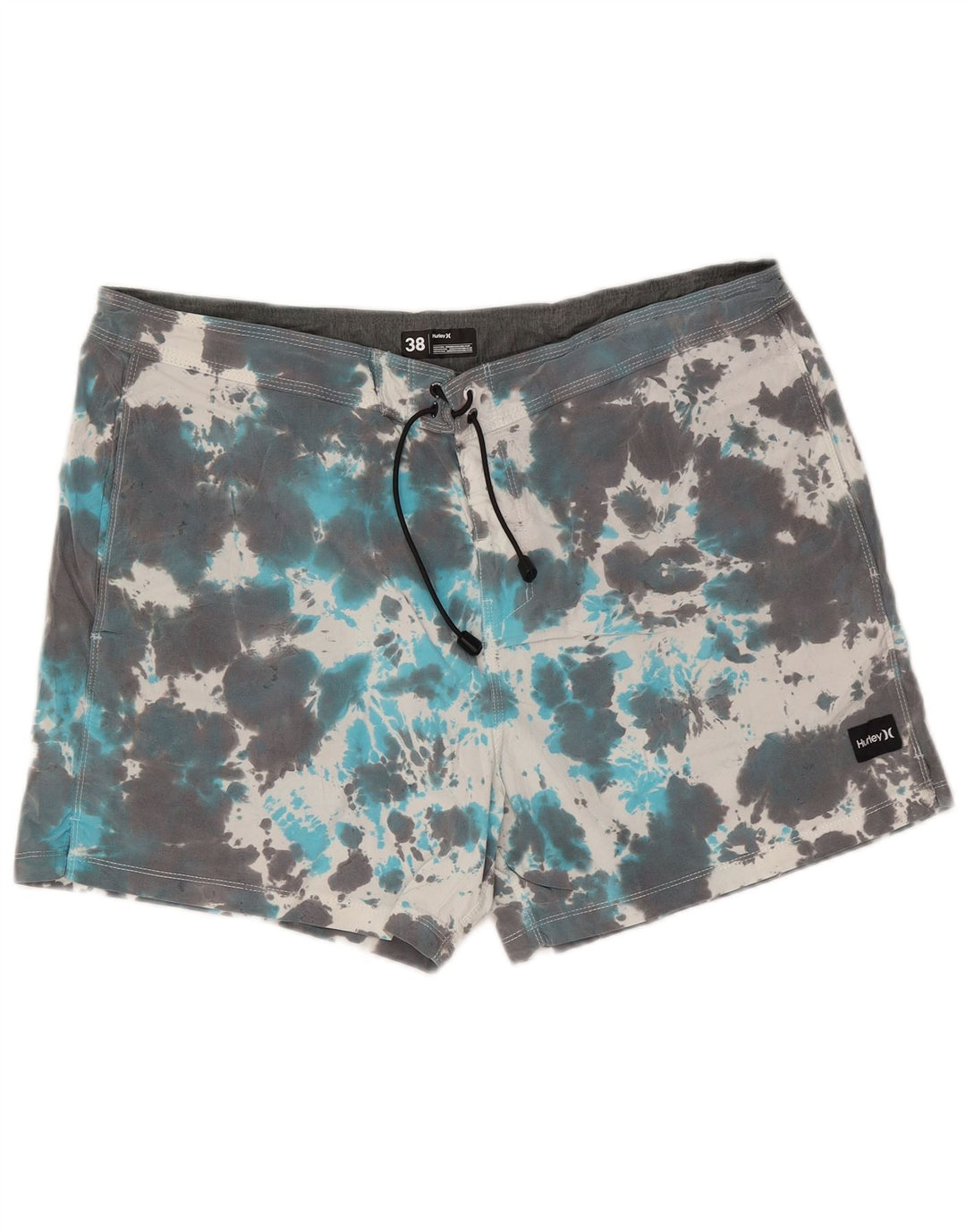 Męskie spodenki kąpielowe Hurley XL, szare, poliestrowe Tie Dye