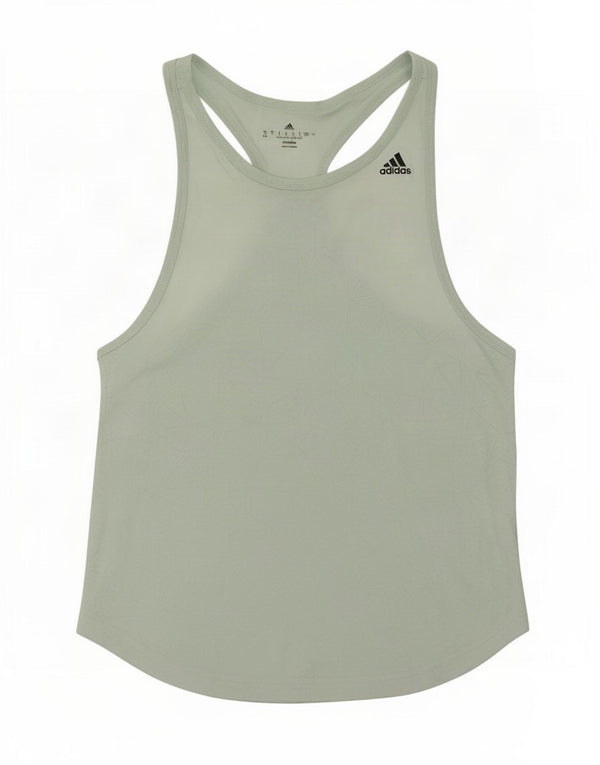 Adidas Damska Kamizelka Climalite Top UK 8/10 Mała Zielona Geometryczna